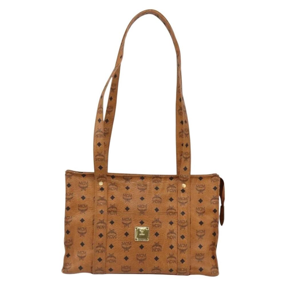 MCM Visetos Logogram Shoulder Bag Brown